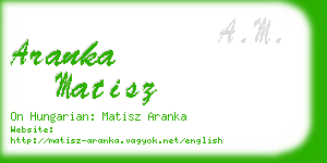 aranka matisz business card